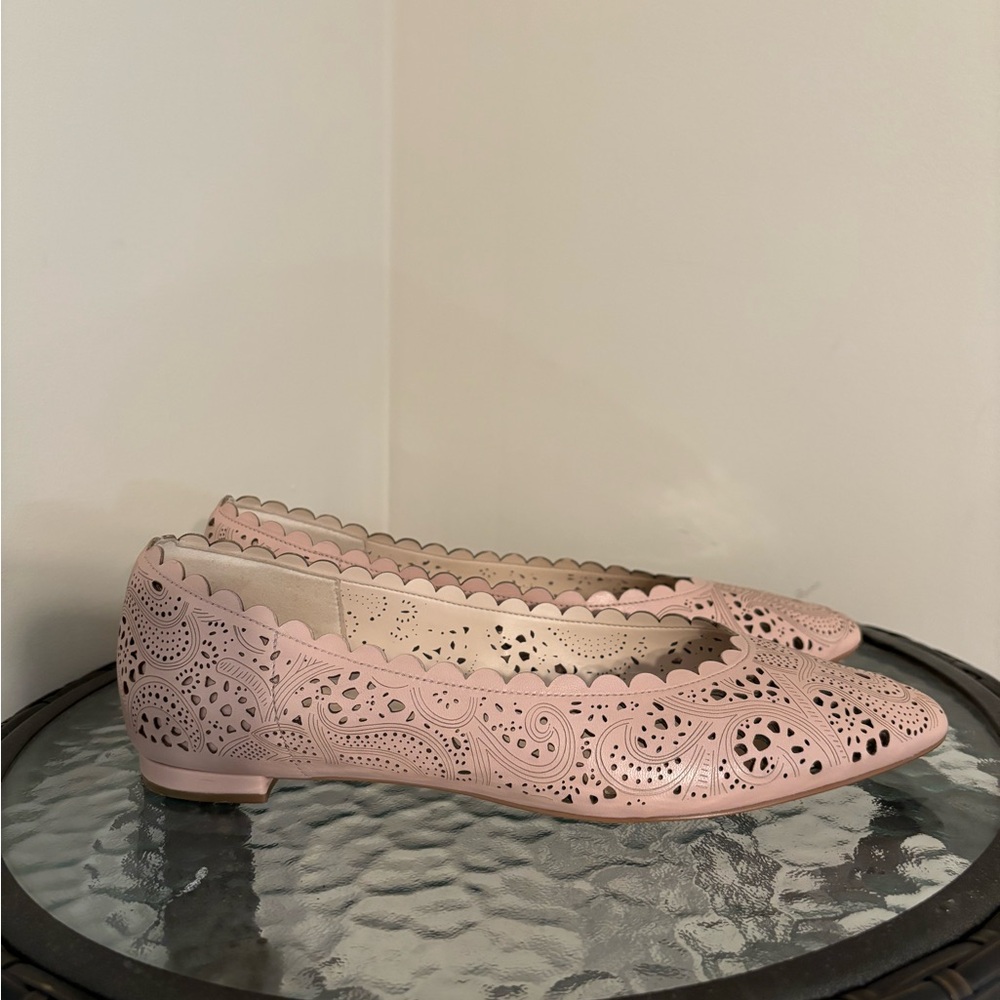 Cole Haan Pink Perforated Flats
